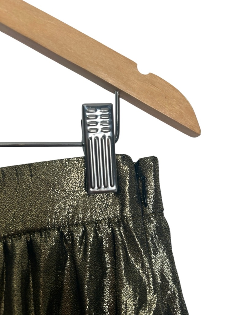 J.CREW Tiered Maxi Party Skirt in Gold metallic lamé Women’s Size Medium - Picture 3 of 8